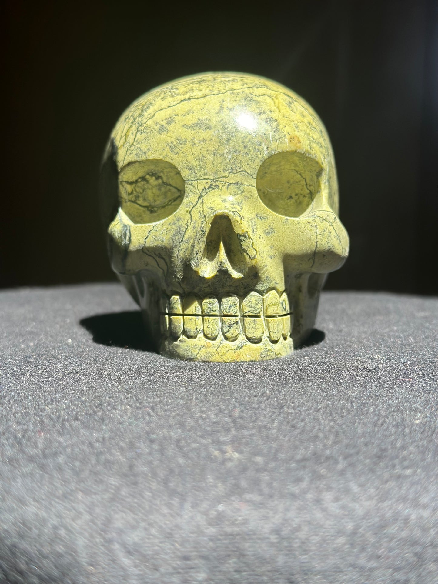 Hand-carved Serpentine Skull from Cuzco, Peru #1