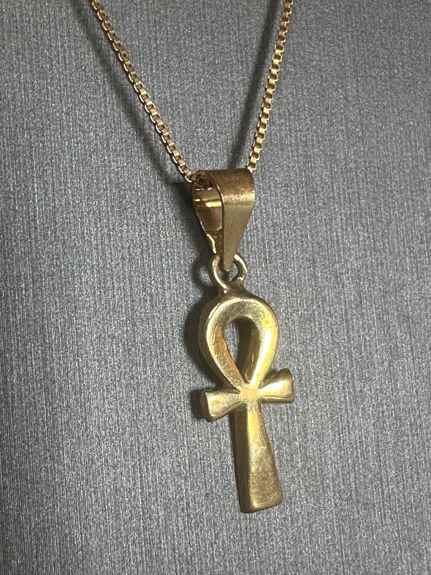 24 Karat Gold-Plated Ankh Necklace